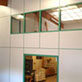 Hallenb�ro in Kombination mit Systemtrennwand